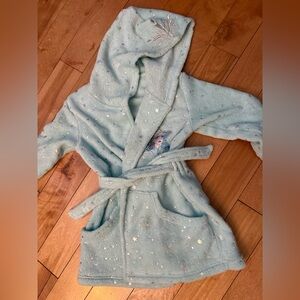 Frozen-Themed Kids Bathrobe - Light Blue